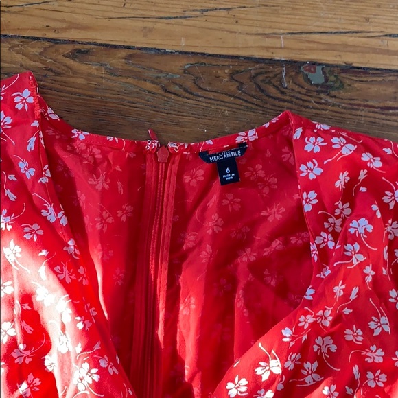 Jcrew Mercantile red wrap dress - Picture 3 of 3